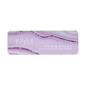 Abstracte Glitter Strata Wedding Lila ID903 Etiket (Voorkant)