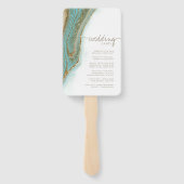 Abstracte Glitter Strata Wedding Party ID903 Handwaaier (Achterkant)