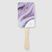 Abstracte Glitter Strata Wedding Party Wht ID903 Handwaaier (Voorkant)