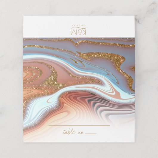 Abstracte Glitter Strata Wedding SW Wht ID903 (Buitenkant ongevouwen)