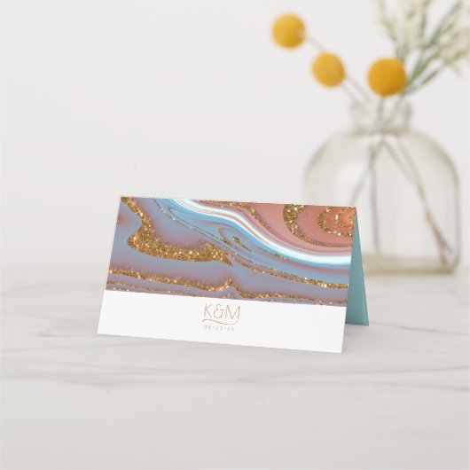 Abstracte Glitter Strata Wedding SW Wht ID903 (Achterkant)