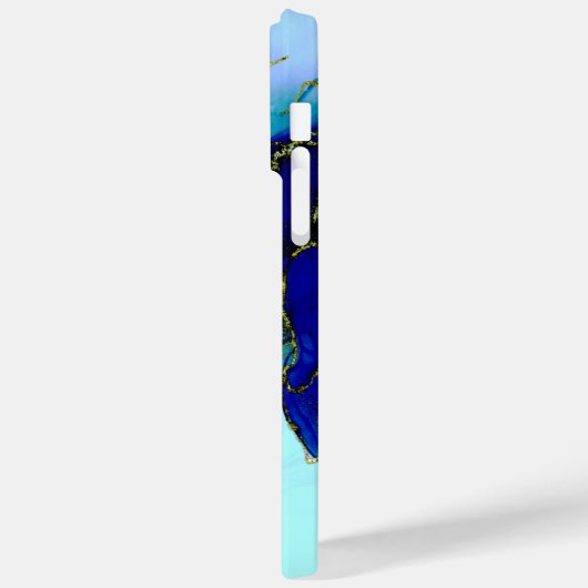 ABSTRACTE GLITTERENDE BLAUWE KLEUR GEPERSONALISEER Case-Mate iPhone CASE (Achterkant / Links)