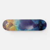 Abstracte gloed van brand en ijs skateboard (Horizontaal)