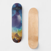 Abstracte gloed van brand en ijs skateboard (Voorkant)