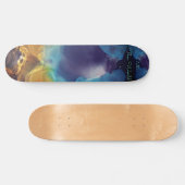 Abstracte gloed van brand en ijs skateboard (Horizontaal)