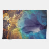 Abstracte gloed van brand en ijs theedoek (Horizontaal)