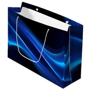Abstracte gloeiende golflichtachtergrond Modern Groot Cadeauzakje