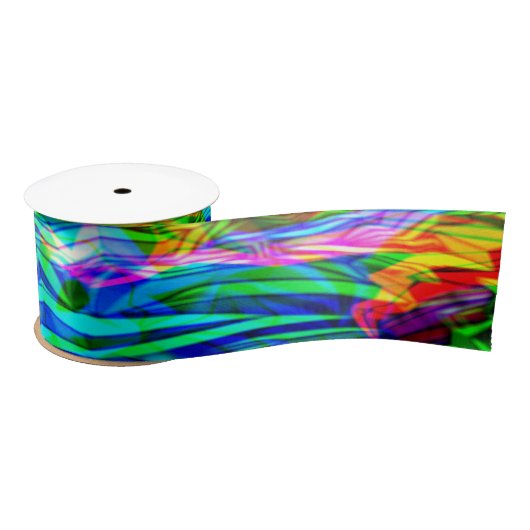 Abstracte gloeiende regenboog lint (Spoel)