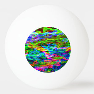 Abstracte gloeiende regenboog pingpongballen