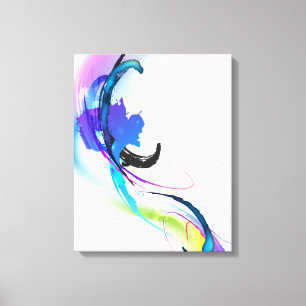 Abstracte glorie van Verf Splatter Morning Canvas Afdruk