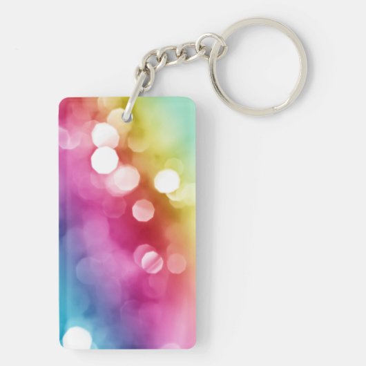 Abstracte Glow Acryl Sleutelhanger (achterkant)