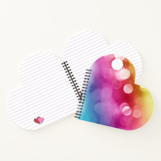 Abstracte Glow Heart Spiral-laptop Notitieboek (Binnen)