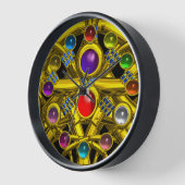 ABSTRACTE GOLD CELTIC KENNIS MET KLEURSTONEN (Hoek)