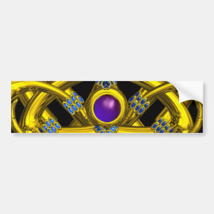 ABSTRACTE GOLD CELTIC KENNIS MET KLEURSTONEN BUMPERSTICKER
