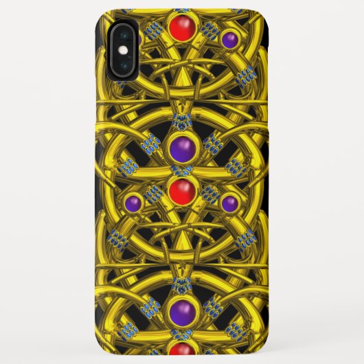 ABSTRACTE GOLD CELTIC KENNIS MET KLEURSTONEN Case-Mate iPhone CASE (Achterkant)