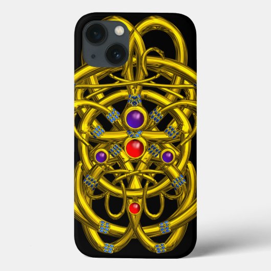 ABSTRACTE GOLD CELTIC KNOPEN MET GEMSTONEN Case-Mate iPhone CASE (Achterkant)