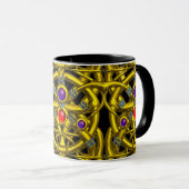 ABSTRACTE GOLD CELTIC KNOPEN MET GEMSTONEN MOK (Voorkant rechts)