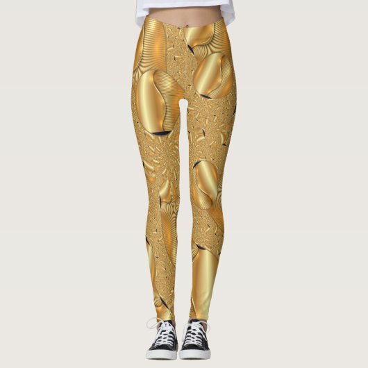 Abstracte Gold Digger Design Leggings voor vrouwen (Voorkant)