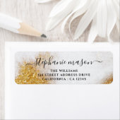 Abstracte Gold Glitter-Waterverf Etiket (Insitu)