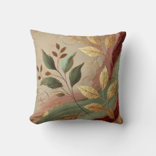 Abstracte Golden-Olive Leaf Art Style 5 Kussen