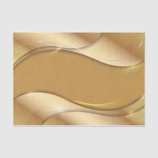 Abstracte Golden Shades en Waves Tissuepapier (Voorkant)
