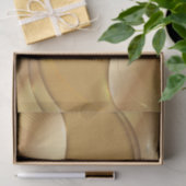 Abstracte Golden Shades en Waves Tissuepapier (Geschenk)
