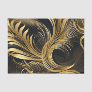 Abstracte Golden Swirls Tissuepapier