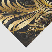 Abstracte Golden Swirls Tissuepapier (Detail)