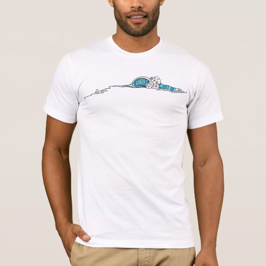 Abstracte golf (Surf kunst) T-shirt (Voorkant)