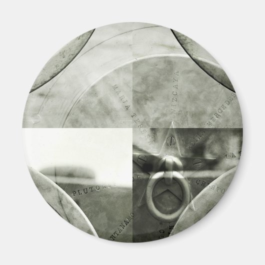 Abstracte golfbreker in Star Magnet Magneet (Voorkant)