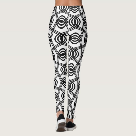 abstracte golfleggings leggings (Achterkant)