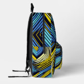 Abstracte golfvorm bedrukte rugzak (Links)
