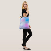 Abstracte golfWaterverf Multicolor Tote Bag (Op model)