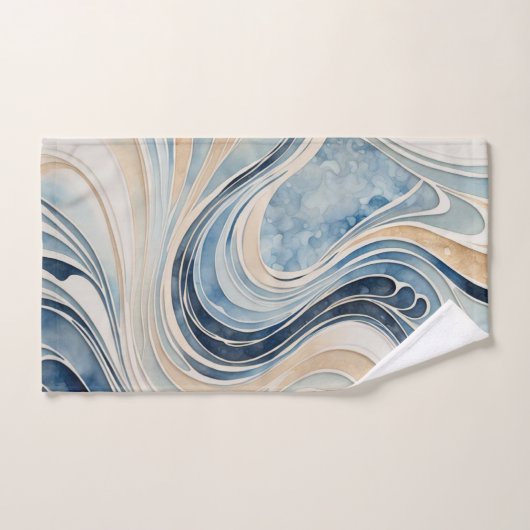 Abstracte golven 3 badhanddoeken bad handdoek (Handdoek)