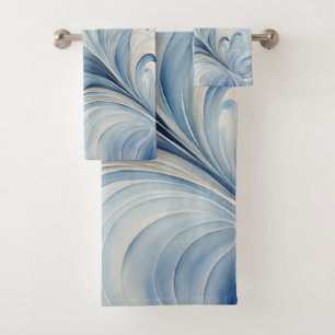 Abstracte golven 4 badhanddoeken bad handdoek