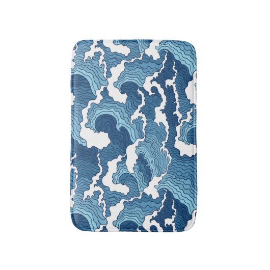 Abstracte golven badmat (Voorkant Verticaal)