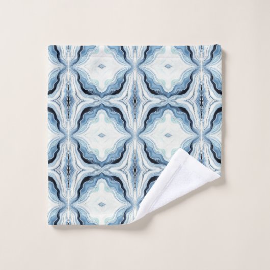 Abstracte golven botspatroon bad handdoek (Wasdoekje)