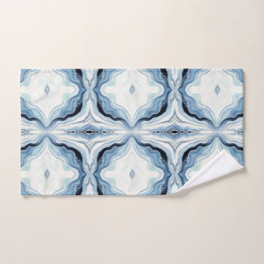 Abstracte golven botspatroon bad handdoek (Handdoek)