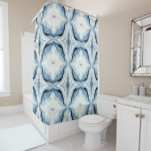 Abstracte golven botspatroon douchegordijn (In situ)