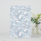 Abstracte golven briefpapier (Staand voorkant)