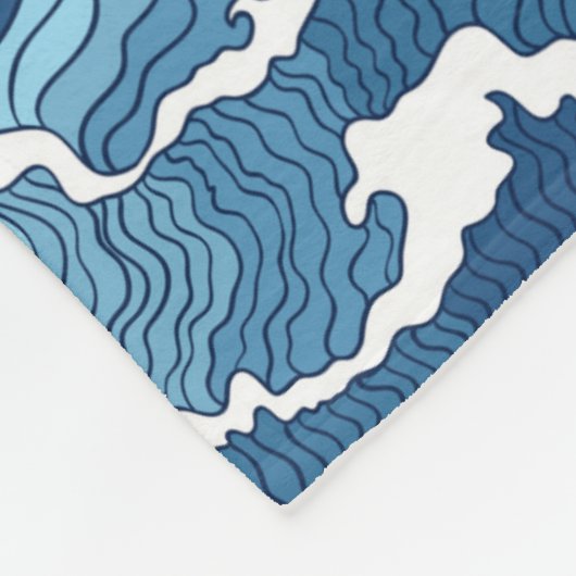 Abstracte golven fleece deken (Hoek)