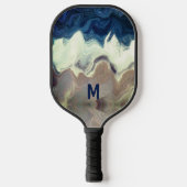 abstracte golven - gepersonaliseerd pickleball paddle (Voorkant)