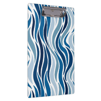 Abstracte golven in blauw klembord