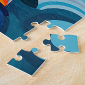 abstracte golven legpuzzel (Zijkant)