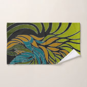 Abstracte golven, lijnen, bladeren, modern design bad handdoek (Handdoek)