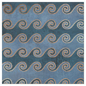 Abstracte golven op blauw stof (Close Up)