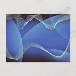 Abstracte golven op een blauwe achtergrond briefkaart