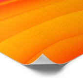 abstracte golven oranje canvasafdruk poster (Hoek)