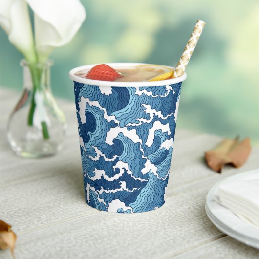 Abstracte golven papieren bekers (Insitu)