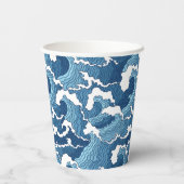 Abstracte golven papieren bekers (Achterkant)
